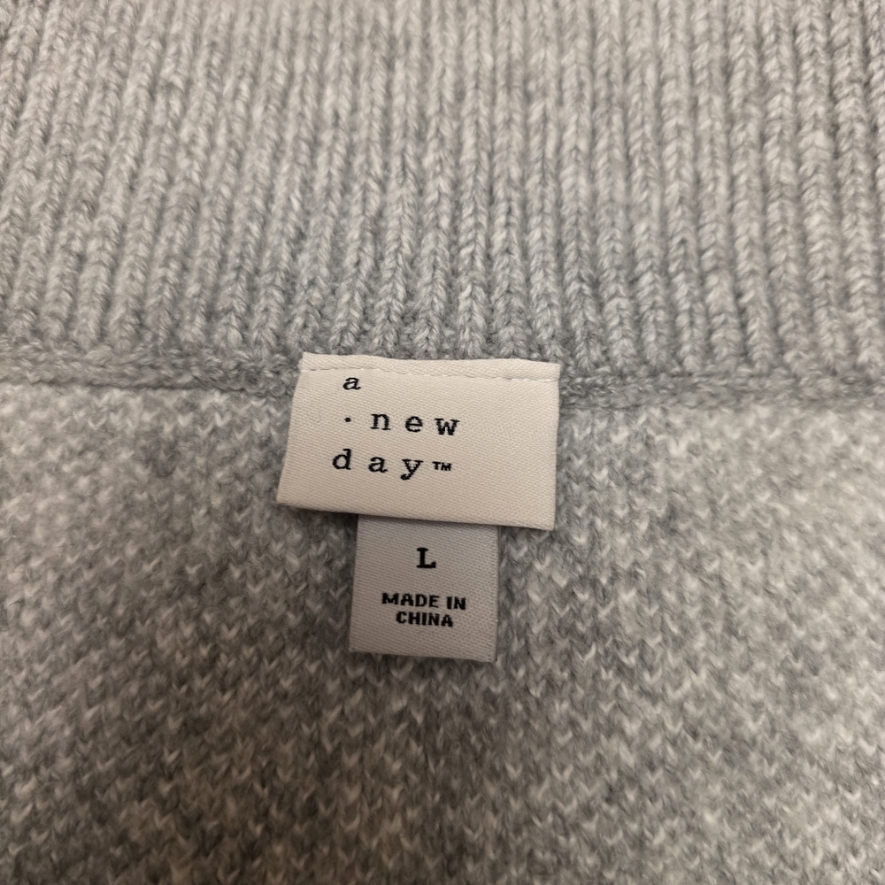 A New Day Gray Sweater Skirt Size L - Picture 7 of 10